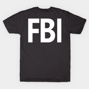 FBI Shirt Back Print White T-Shirt